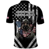USA National K9 Veterans Day Polo Shirt Honoring Our Furring Heroes