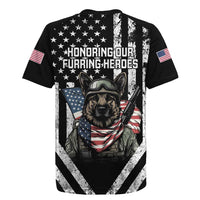 USA National K9 Veterans Day Rugby Jersey Honoring Our Furring Heroes