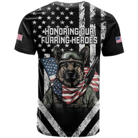 USA National K9 Veterans Day T Shirt Honoring Our Furring Heroes