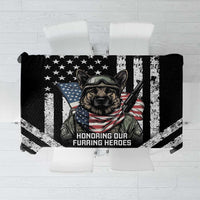 USA National K9 Veterans Day Tablecloth Honoring Our Furring Heroes