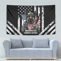 USA National K9 Veterans Day Tapestry Honoring Our Furring Heroes