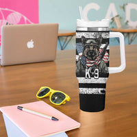 USA National K9 Veterans Day Tumbler With Handle Honoring Our Furring Heroes