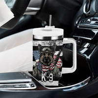 USA National K9 Veterans Day Tumbler With Handle Honoring Our Furring Heroes