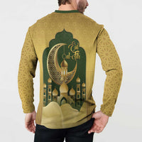 Eid al-Fitr Button Sweatshirt Khair Mubarak Islamic Pattern