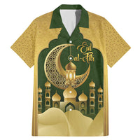 Eid al-Fitr Family Matching Mermaid Dress and Hawaiian Shirt Khair Mubarak Islamic Pattern