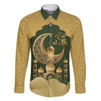 Eid al-Fitr Family Matching Short Sleeve Bodycon Dress and Hawaiian Shirt Khair Mubarak Islamic Pattern