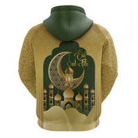 Eid al-Fitr Hoodie Khair Mubarak Islamic Pattern