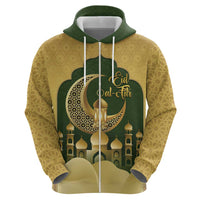 Eid al-Fitr Hoodie Khair Mubarak Islamic Pattern