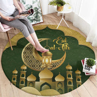 Eid al-Fitr Round Carpet Khair Mubarak Islamic Pattern