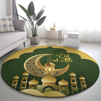 Eid al-Fitr Round Carpet Khair Mubarak Islamic Pattern