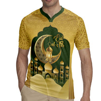 Eid al-Fitr Rugby Jersey Khair Mubarak Islamic Pattern