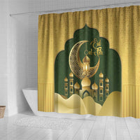 Eid al-Fitr Shower Curtain Khair Mubarak Islamic Pattern
