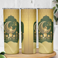 Eid al-Fitr Skinny Tumbler Khair Mubarak Islamic Pattern