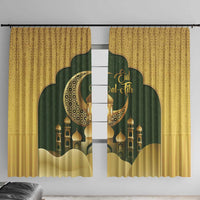 Eid al-Fitr Window Curtain Khair Mubarak Islamic Pattern