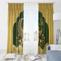 Eid al-Fitr Window Curtain Khair Mubarak Islamic Pattern