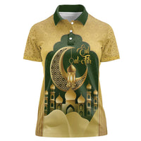 Eid al-Fitr Women Polo Shirt Khair Mubarak Islamic Pattern