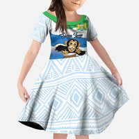 Personalised Sierra Leone Independence Day Family Matching Off Shoulder Maxi Dress and Hawaiian Shirt Funny Chimpanzee With Drum