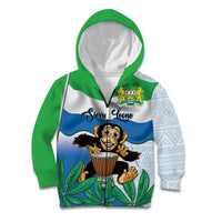 Personalised Sierra Leone Independence Day Kid Hoodie Funny Chimpanzee With Drum