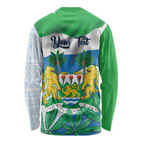 Personalised Sierra Leone Independence Day Long Sleeve Shirt Funny Chimpanzee With Drum