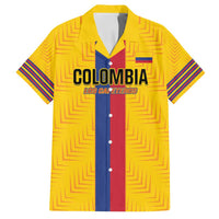 Custom Colombia Football Family Matching Puletasi and Hawaiian Shirt Vamos Los Cafeteros