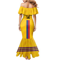 Custom Colombia Football Mermaid Dress Vamos Los Cafeteros
