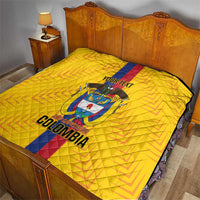 Custom Colombia Football Quilt Vamos Los Cafeteros