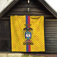 Custom Colombia Football Quilt Vamos Los Cafeteros
