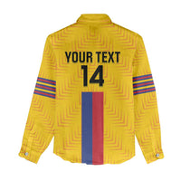 Custom Colombia Football Women Casual Shirt Vamos Los Cafeteros