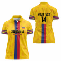 Custom Colombia Football Women Polo Shirt Vamos Los Cafeteros