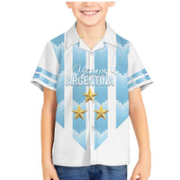 Custom Argentina Football Family Matching Mermaid Dress and Hawaiian Shirt Vamos La Albiceleste