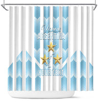 Custom Argentina Football Shower Curtain Vamos La Albiceleste