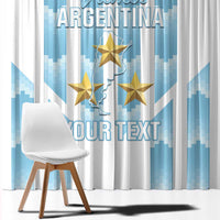Custom Argentina Football Window Curtain Vamos La Albiceleste