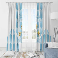 Custom Argentina Football Window Curtain Vamos La Albiceleste