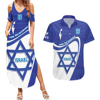 Personalised Israel Independence Day Couples Matching Summer Maxi Dress and Hawaiian Shirt 2024 Yom Haatzmaut - Wonder Print Shop