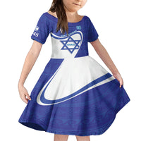 Personalised Israel Independence Day Kid Short Sleeve Dress 2024 Yom Haatzmaut - Wonder Print Shop
