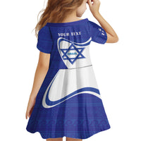 Personalised Israel Independence Day Kid Short Sleeve Dress 2024 Yom Haatzmaut - Wonder Print Shop