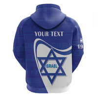Personalised Israel Independence Day Zip Hoodie 2024 Yom Haatzmaut - Wonder Print Shop