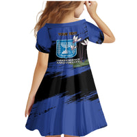 Personalised Israel Independence Day Family Matching Mermaid Dress and Hawaiian Shirt Menorah With Cyclamen Persicum Grunge - Wonder Print Shop