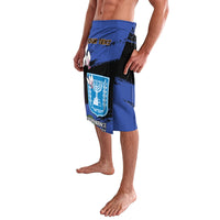 Personalised Israel Independence Day Lavalava Menorah With Cyclamen Persicum Grunge - Wonder Print Shop