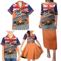 Personalised British Norris Family Matching Puletasi and Hawaiian Shirt 2025 Champion Australia GP