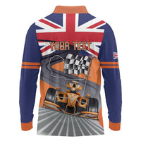 Personalised British Norris Long Sleeve Polo Shirt 2025 Champion Australia GP