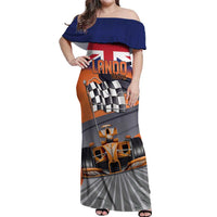 Personalised British Norris Off Shoulder Maxi Dress 2025 Champion Australia GP