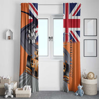 Personalised British Norris Window Curtain 2025 Champion Australia GP