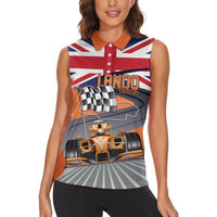 Personalised British Norris Women Sleeveless Polo Shirt 2025 Champion Australia GP