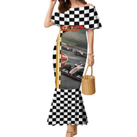 Racing Car 2025 Family Matching Mermaid Dress and Hawaiian Shirt Born To Speed