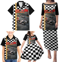Racing Car 2025 Family Matching Puletasi and Hawaiian Shirt Born To Speed