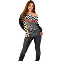 Racing Car 2025 Off Shoulder Sweater Born To Speed