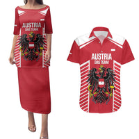 Custom Austria Football Couples Matching Puletasi and Hawaiian Shirt Come On Das Team