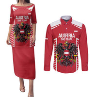 Custom Austria Football Couples Matching Puletasi and Long Sleeve Button Shirt Come On Das Team