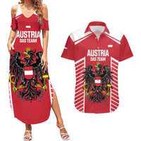 Custom Austria Football Couples Matching Summer Maxi Dress and Hawaiian Shirt Come On Das Team